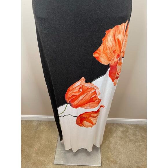 Alice + Olivia Pania Floral Colorblock Maxi Dress in Dream Life Black Size 0 - Picture 5 of 8